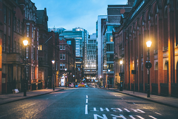 cars on road between high rise buildings during_yyt.jpg